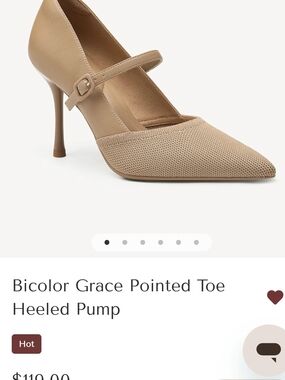 Grace Pointed-Toe Mary Jane Pump - Beige